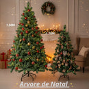 Árvore de Natal Tradicional com Base Reforçada para Decoração de Natal e Festas.