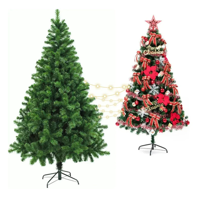 Árvore de Natal Tradicional com Base Reforçada para Decoração de Natal e Festas.