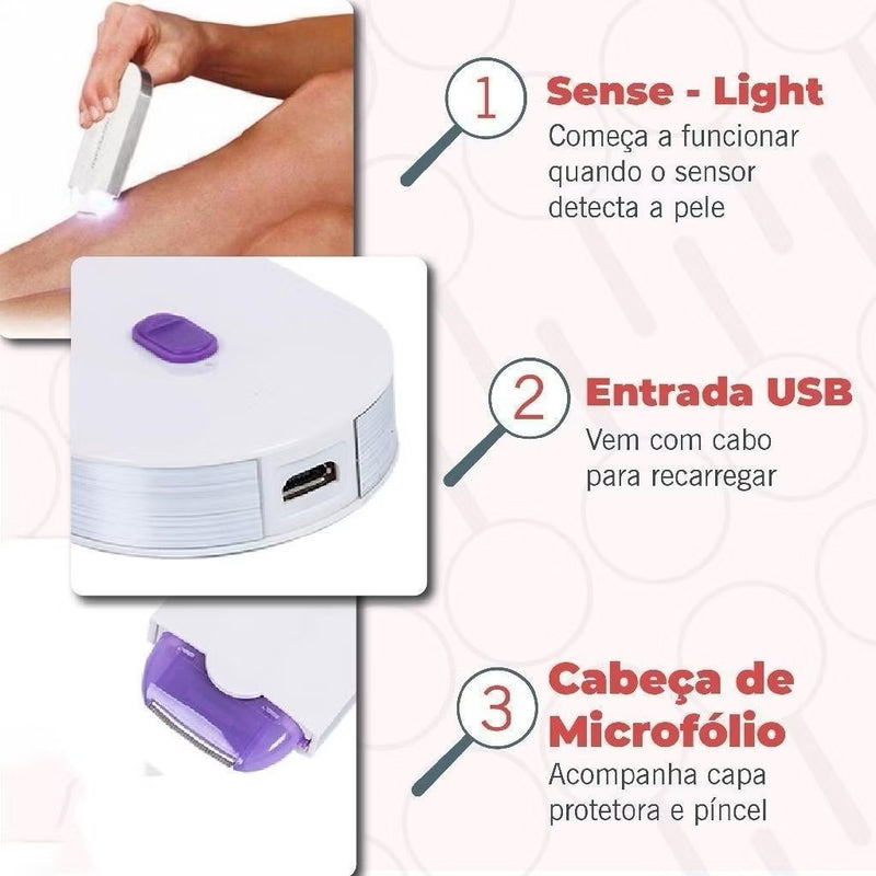Depilador Indolor 2 em 1 - LaserFlex™